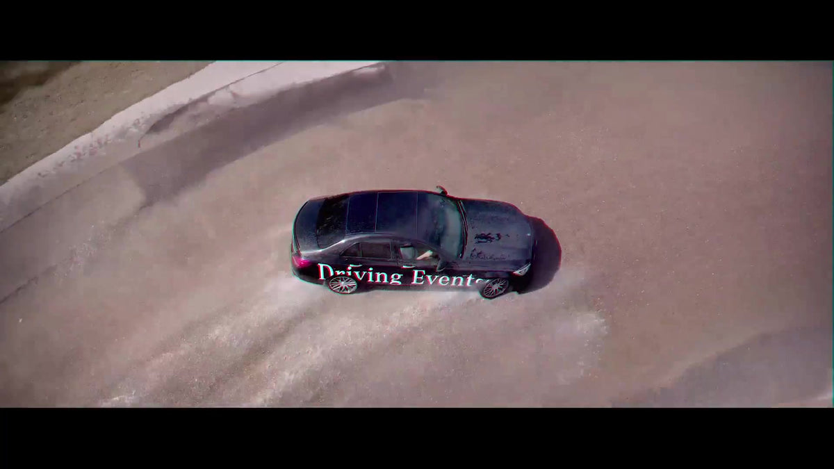 Aerial view of Mercedes driving experience