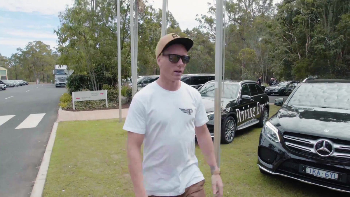 Pat with the Mercedes fleet