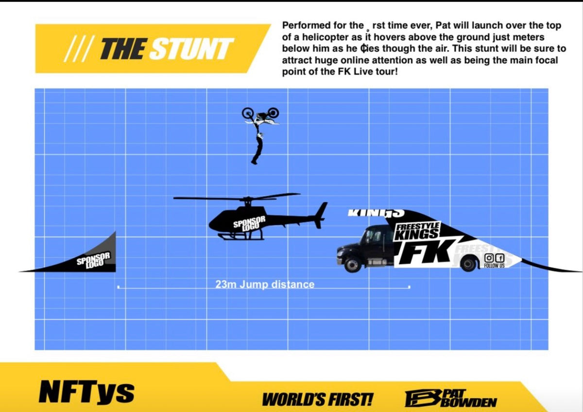 Original helicopter stunt concept used by Pat Bowden to pitch the project